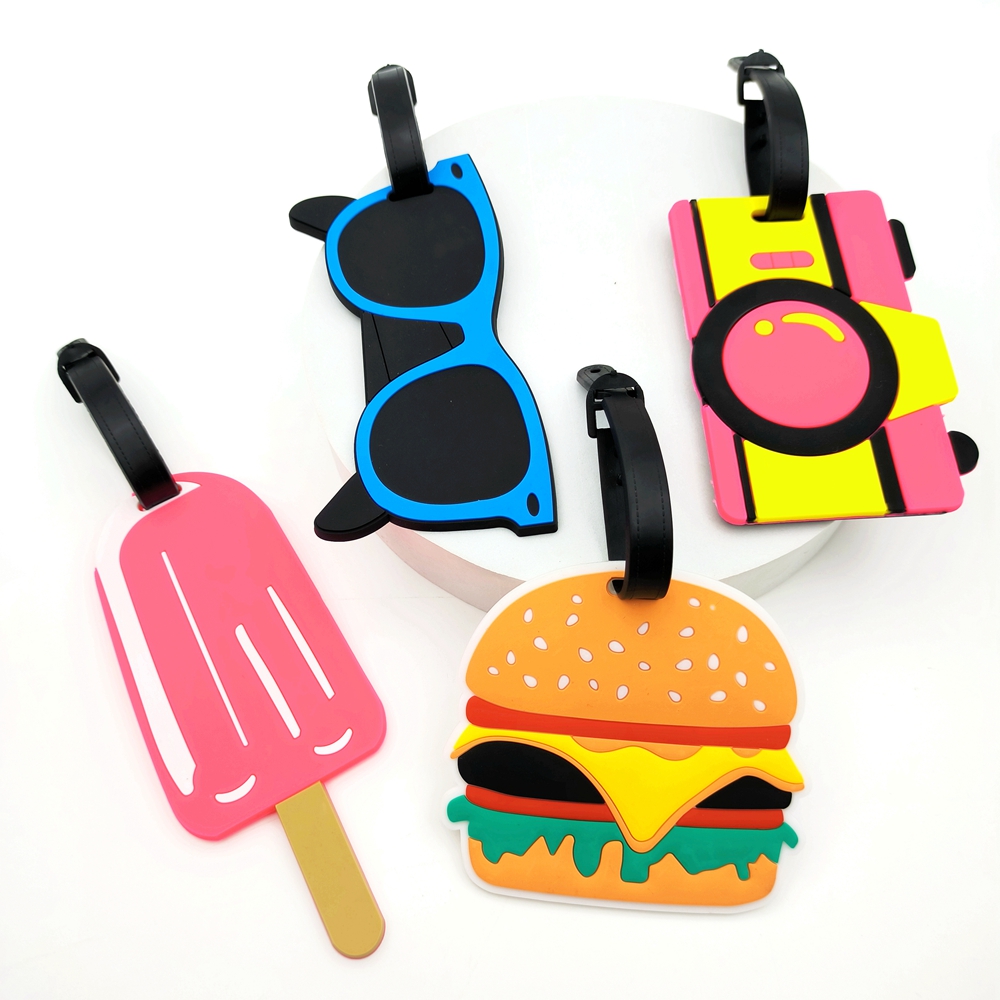 Travel Accessories International - 1 adet Hamburg dondurma bagaj etiketi,