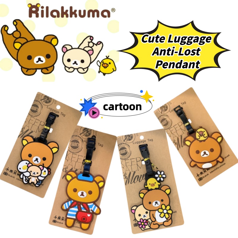 Travel Accessories Set - Rilakkuma Yaratıcı Kişiselleştirilmiş Bagaj Etiketi Kayıp