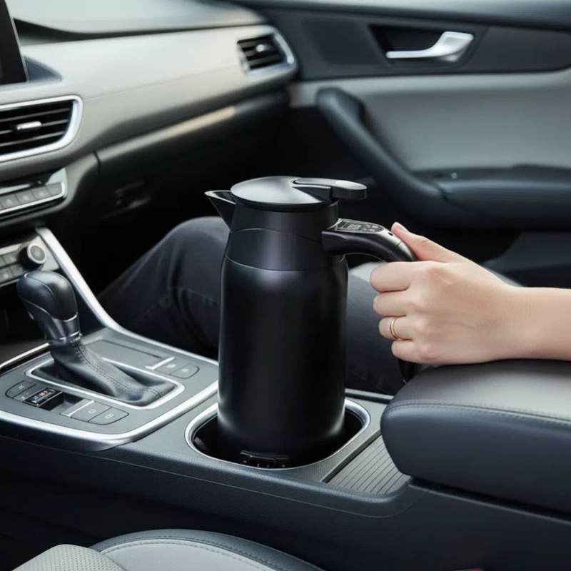 Portable Travel Kettle - Taşınabilir Araba Elektrikli Su Isıtıcısı 800ml