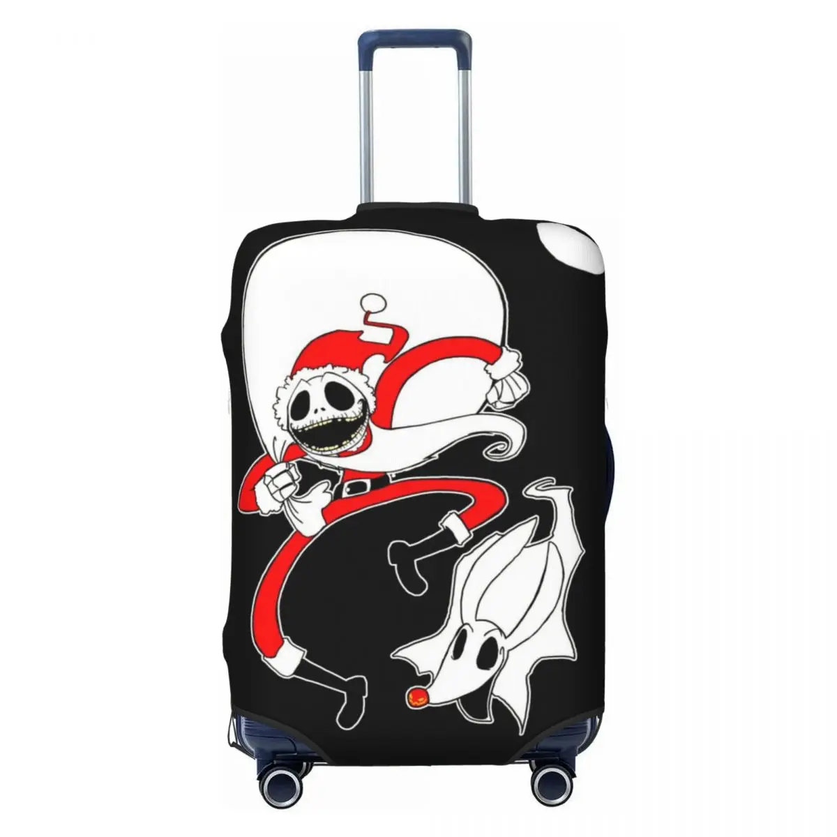 Travel Accessories For Road Trip - Bavul Kılıfı Jacks Movie Skellingtons Desenli