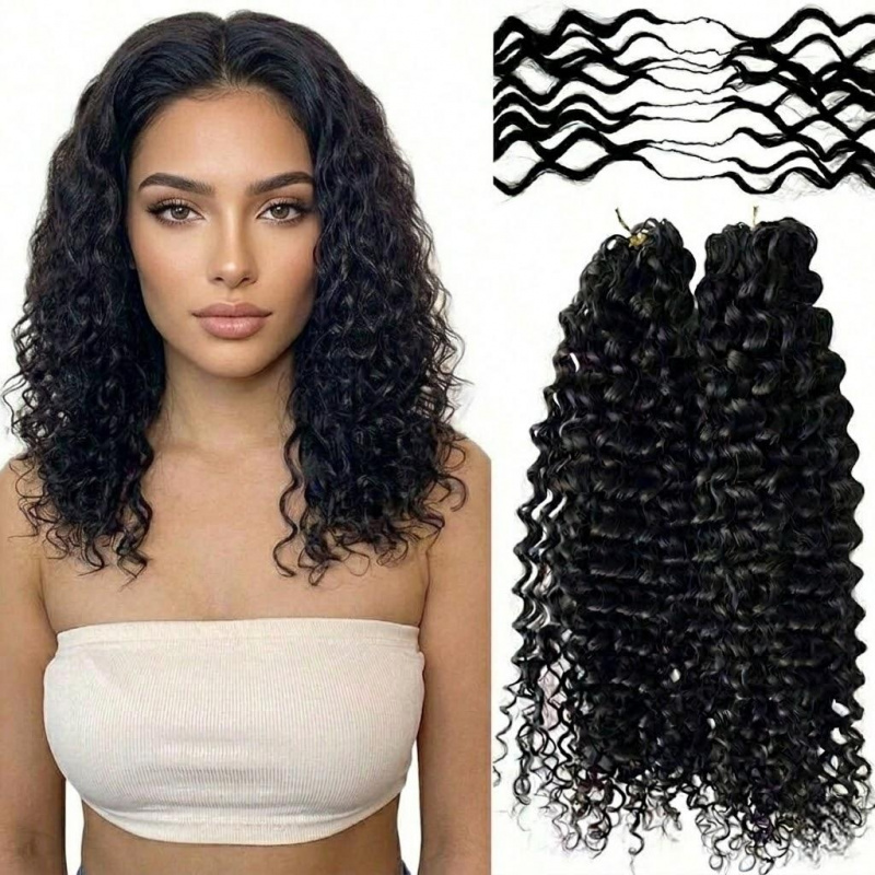 Travel Hair Accessories - Su Dalgası Sentetik Tüy Tığ İşi