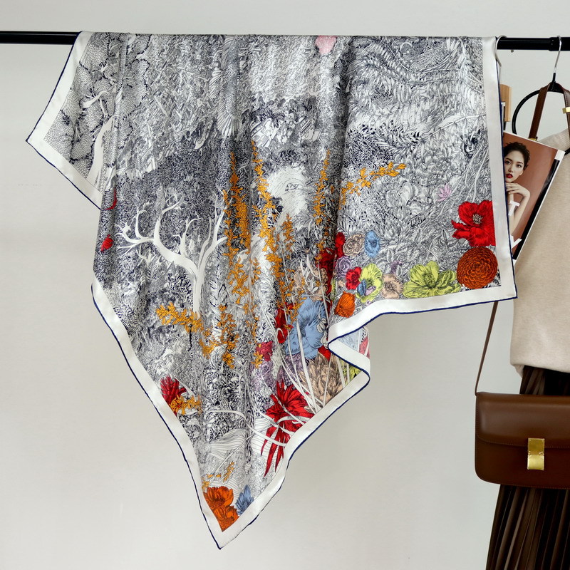 110CM ipek eşarp lüks el hadde - Travel Hair Accessories incelemesi ve fiyatı