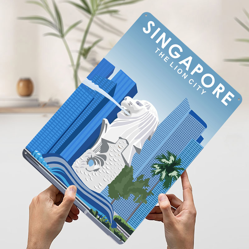 Singapur Seyahat Teneke Poster - Travel Accessories Singapore incelemesi ve fiyatı