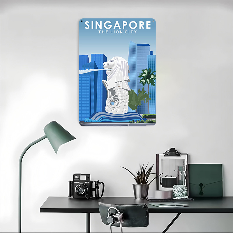 Singapur Seyahat Teneke Poster - Travel Accessories Singapore incelemesi ve fiyatı